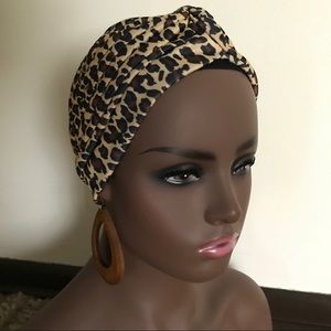 Brown & Tan Leopard Turban